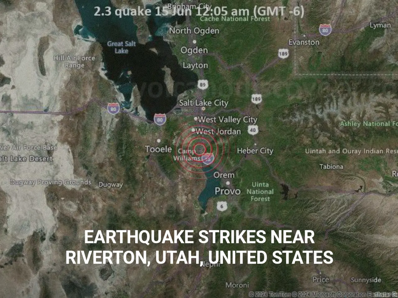 Earthquake Strikes Near Riverton, Utah, USA - Utah Earthquake