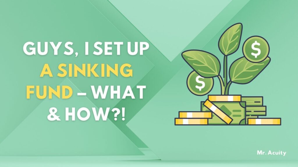 Guys I Set up A Sinking Fund - What & How?