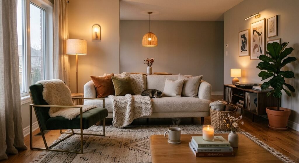 cozy living room decor aesthetic