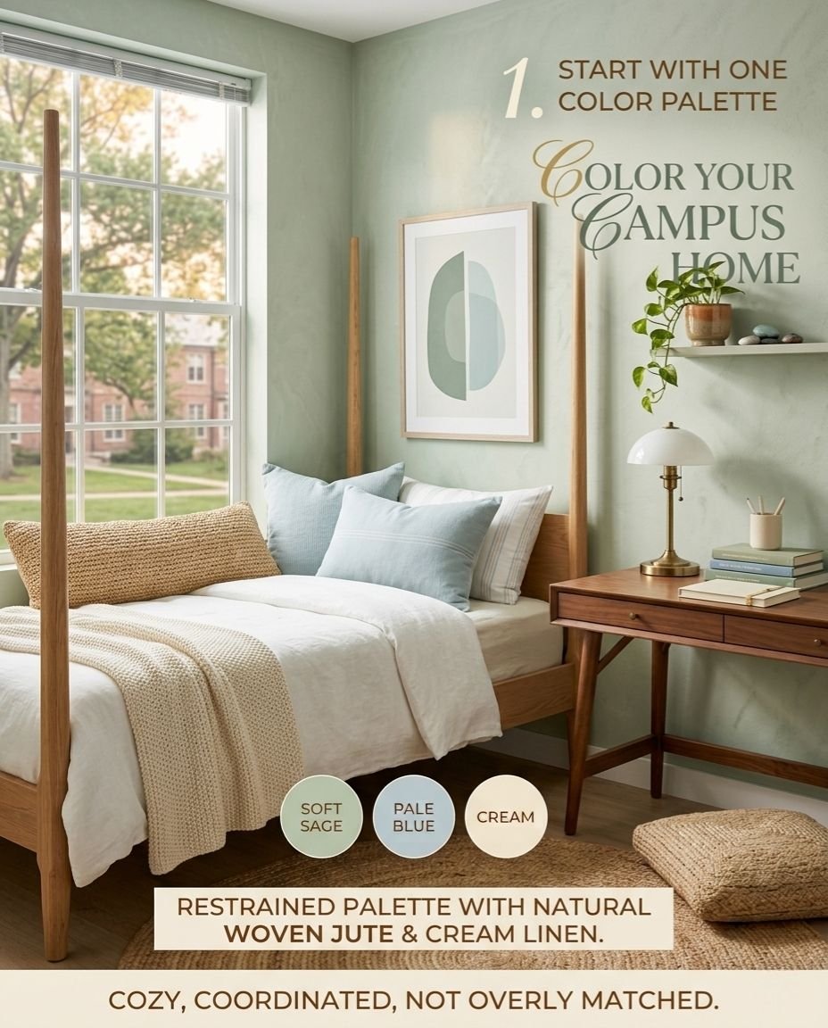 Start With One Dorm Room Color Palette