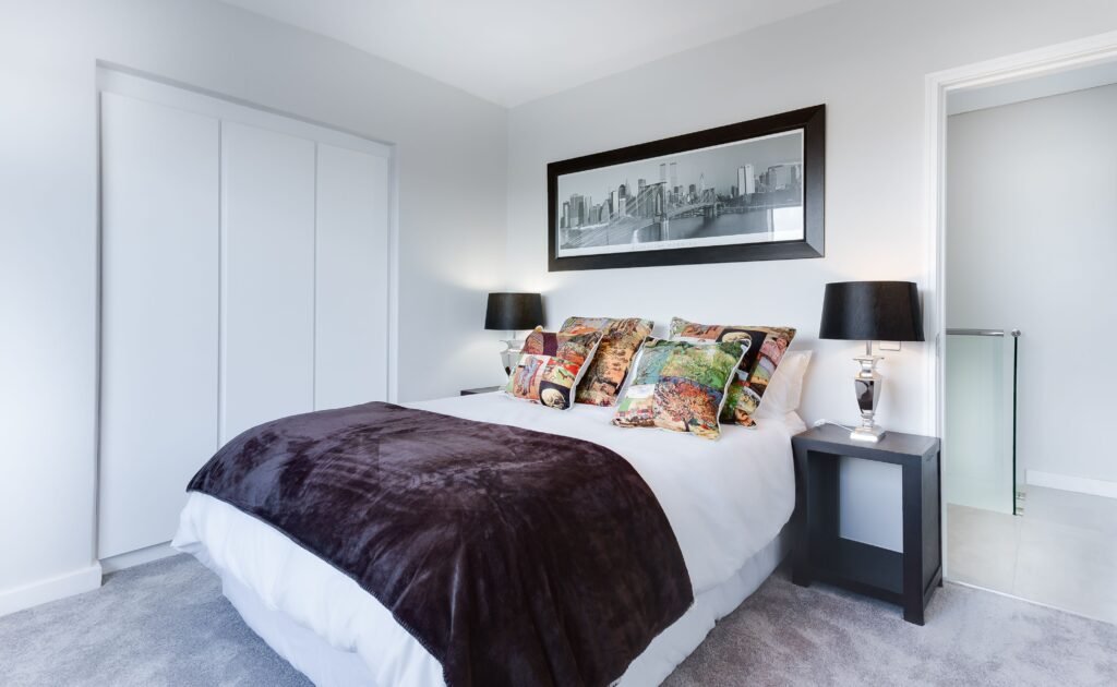 Cute compact bedroom setup