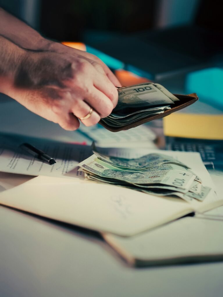 Salary documents and financial paperwork