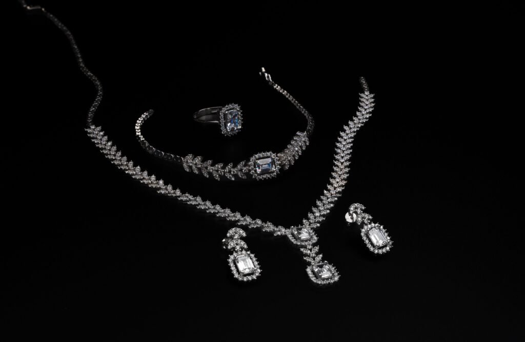 Diamond jewelry displayed as a luxury collection