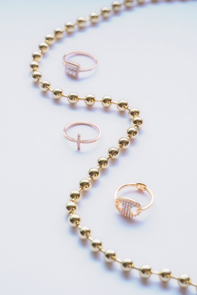 Gold and diamond jewelry collection