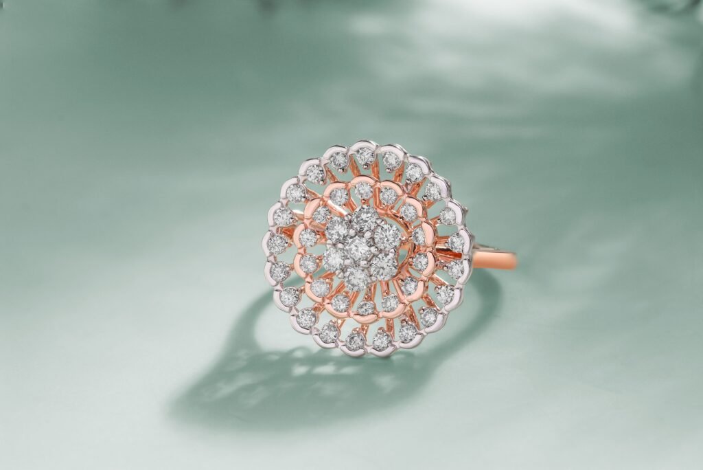 Elegant gold and diamond ring
