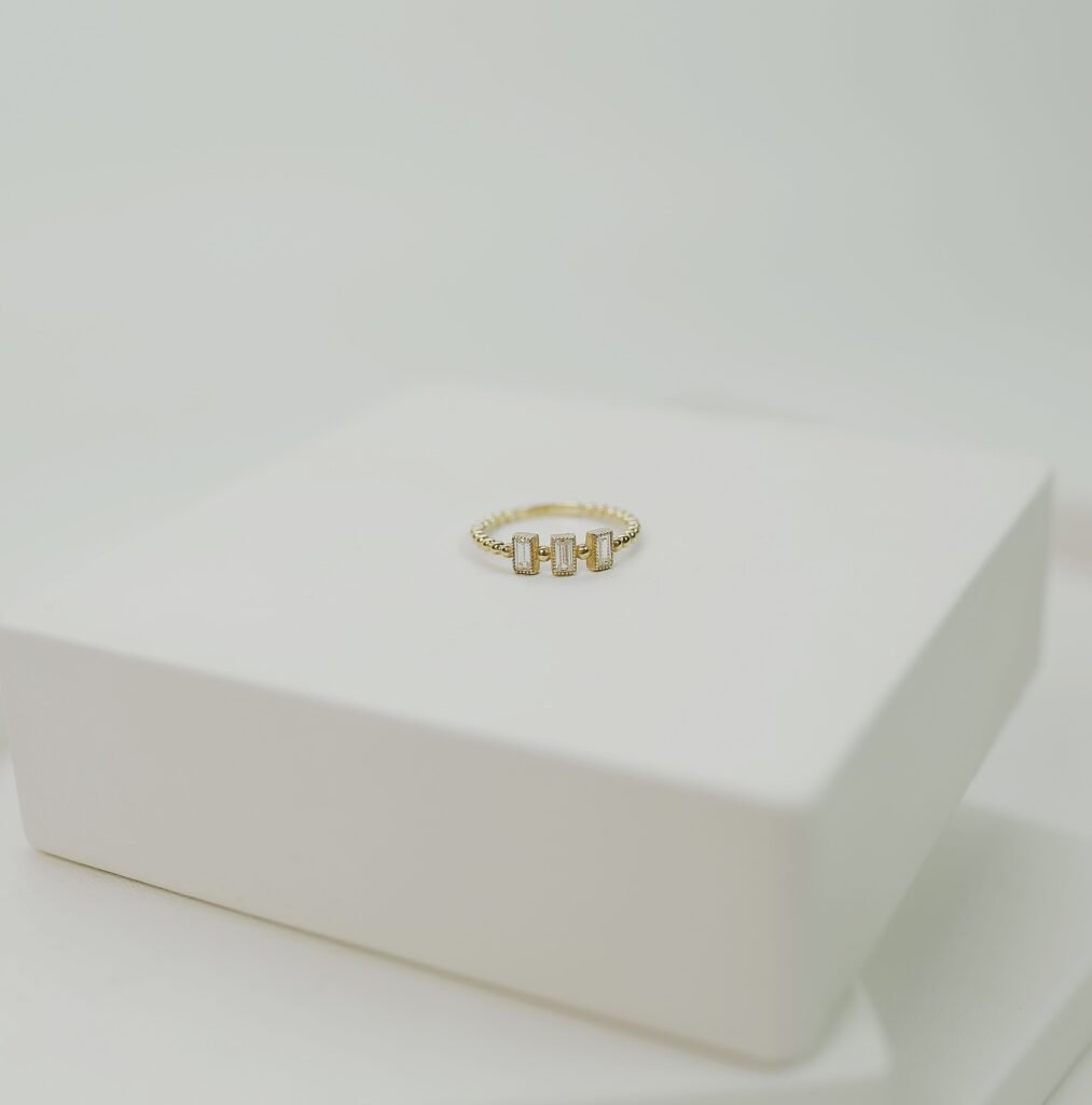 Minimalist gold ring displayed for a jewelry review