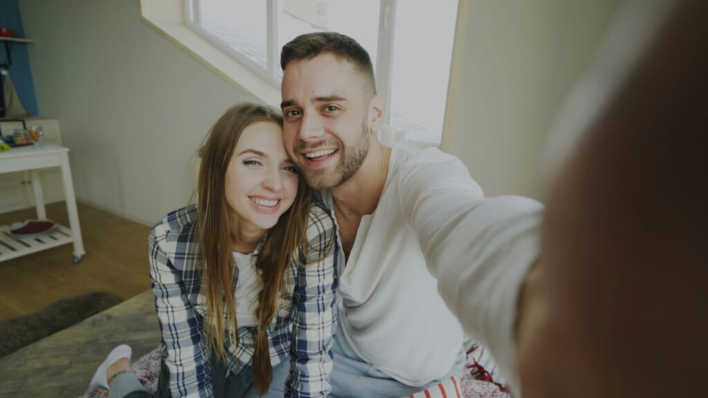 Couple communicating in a relationship